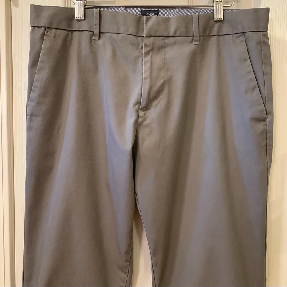 Gap Tailored Slim Fit Khakis, 34x32, gray,…